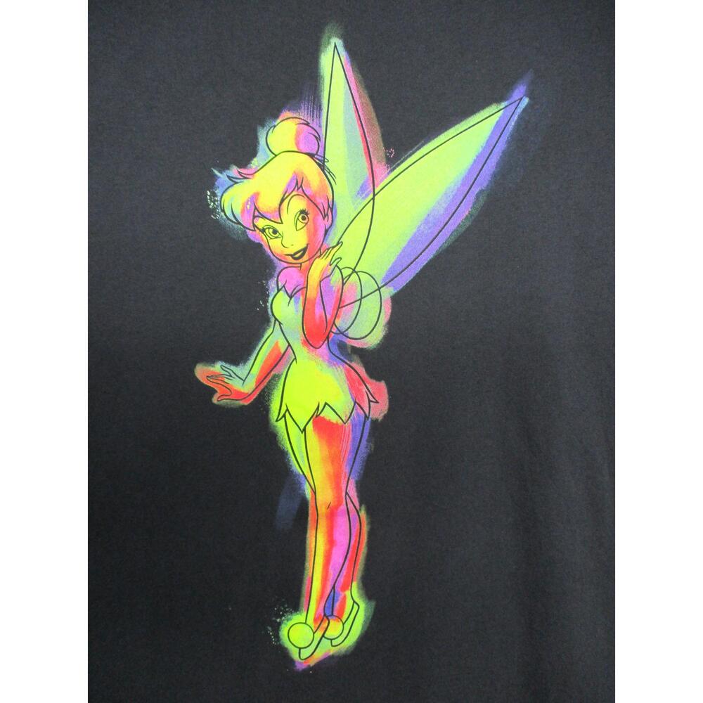DisneyStore Black Multicolor‎ Neon Graphic T-Shirt Women Size XXL